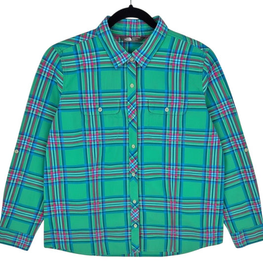 The North Face Womens Green Button Shirt Size XL