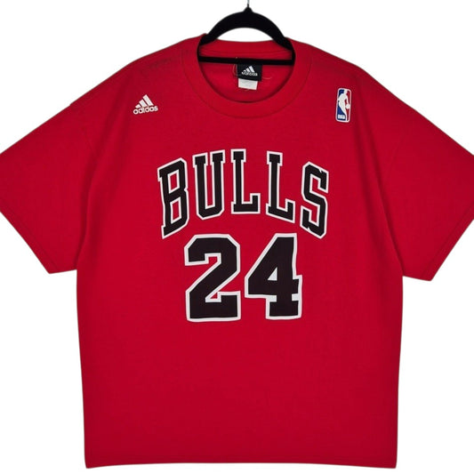 Adidas NBA Chicago Bulls Red Thomas 24 Tee Shirt Size L