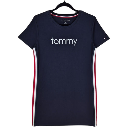 Tommy Hilfiger Womens Dark Blue Embroidered Dress Size S