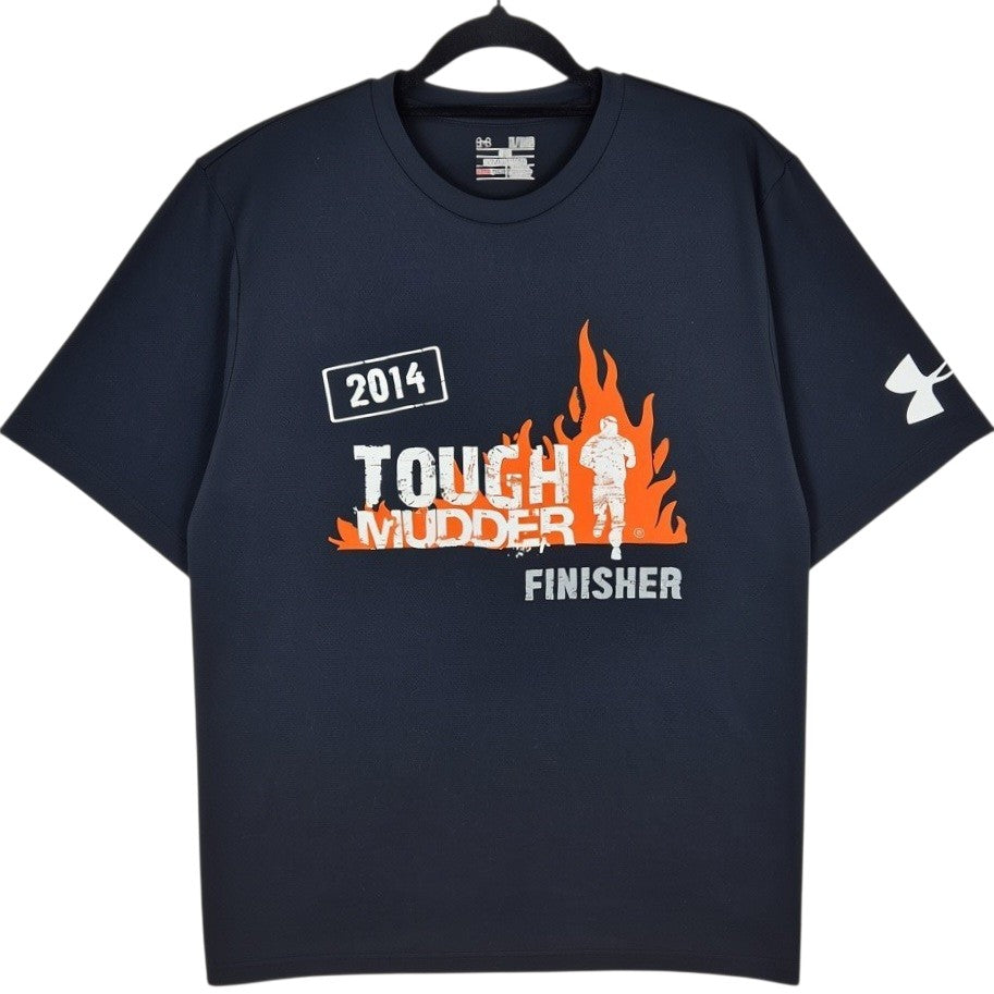 Under Armour 2014 Tough Mudder Finisher Black Tee Shirt Size XL