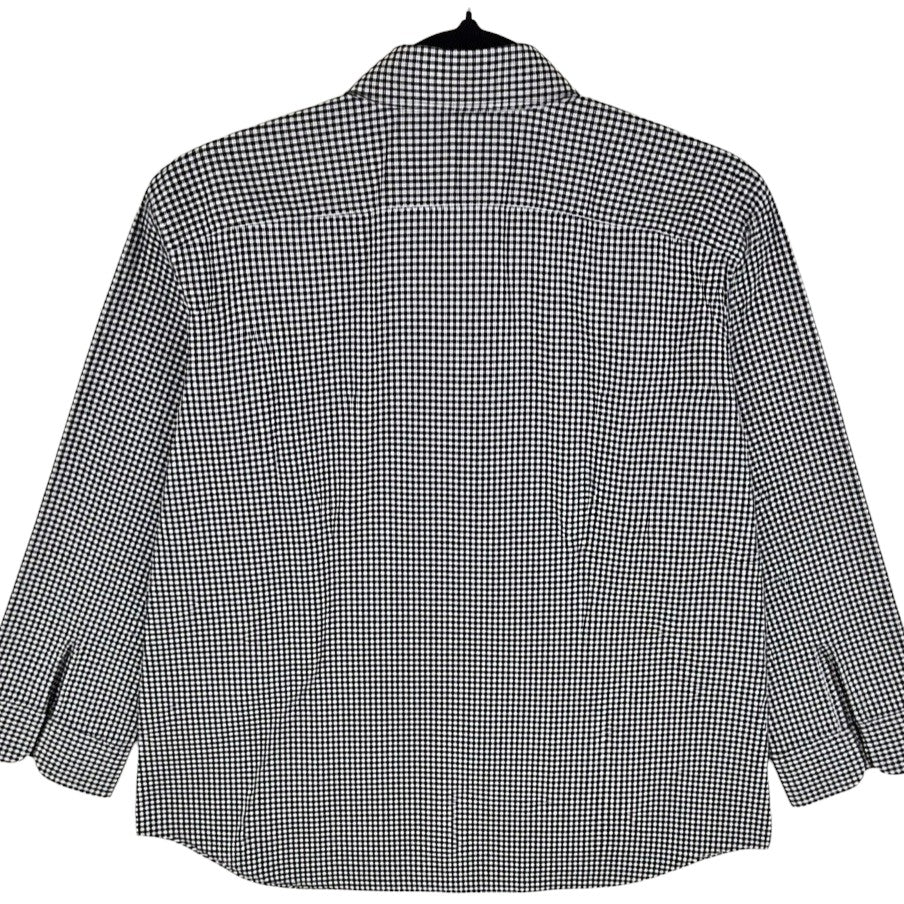 Vintage Ralph Lauren Green Label Womens Black Checkered Button Shirt Size L
