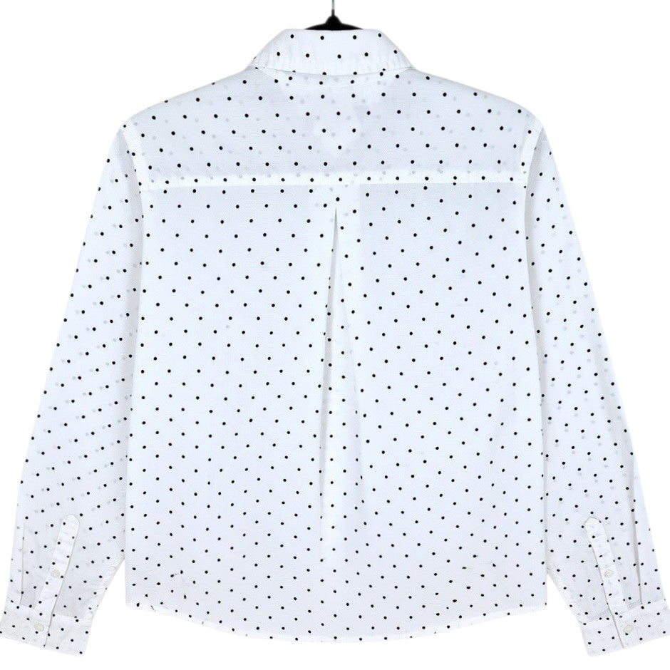 Tommy Hilfiger Womens White Spotted Dress Shirt Size S