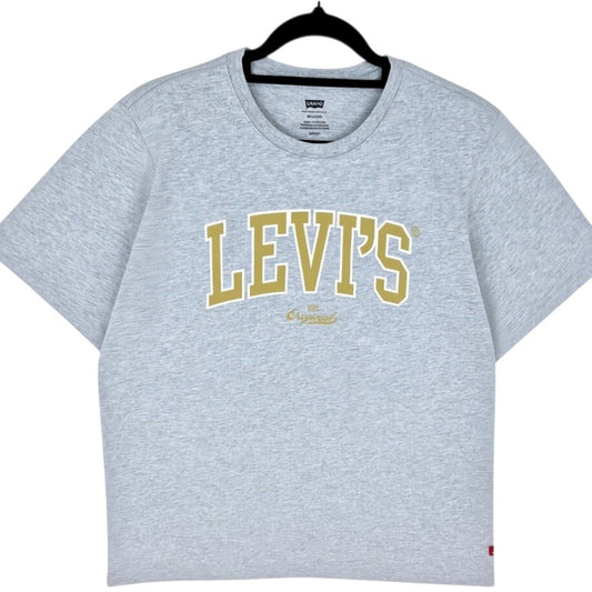 Levis Light Grey Relaxed Fit Tee Shirt Size S