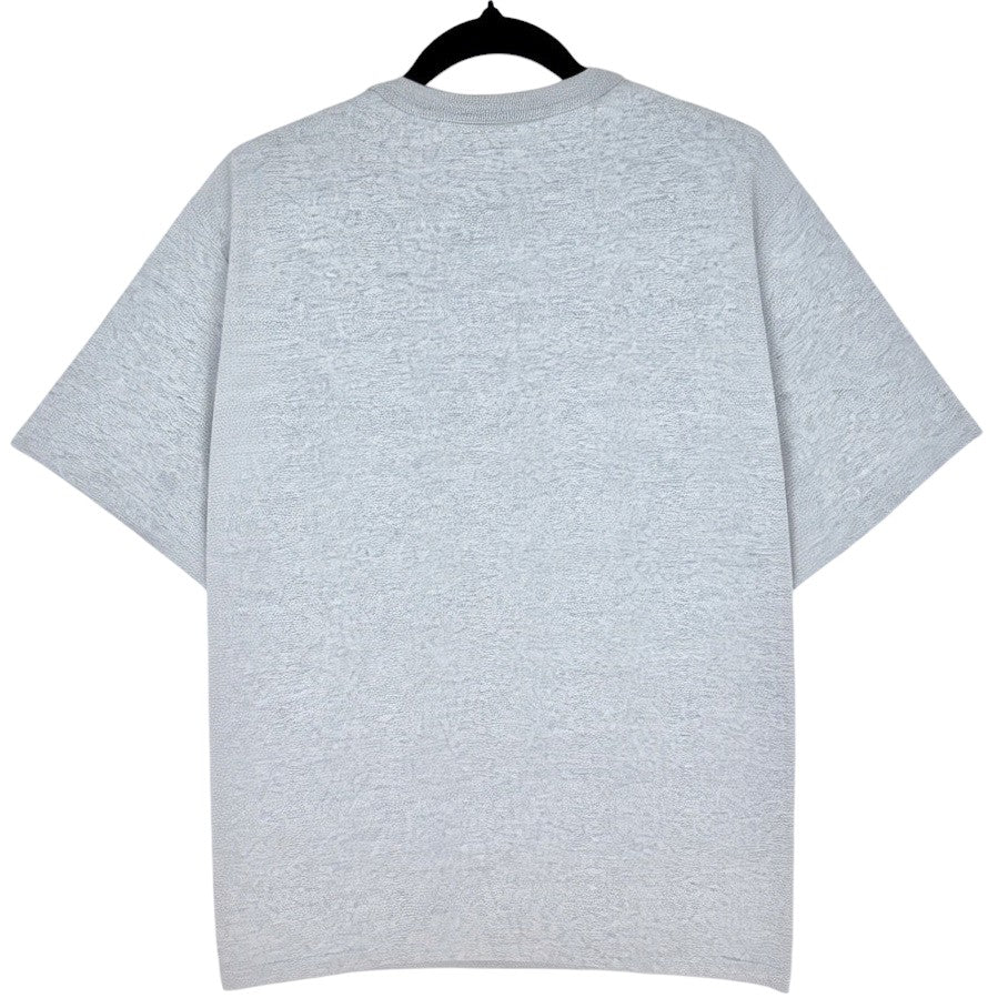 Vintage Champion Light Grey Chenille Tee Shirt Size M