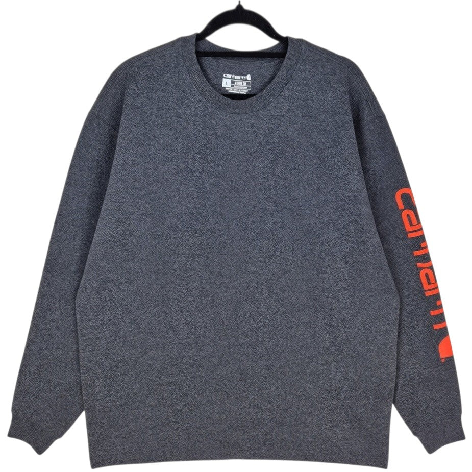 Carhartt Dark Grey Long Sleeve Loose Fit Tee Shirt Size L