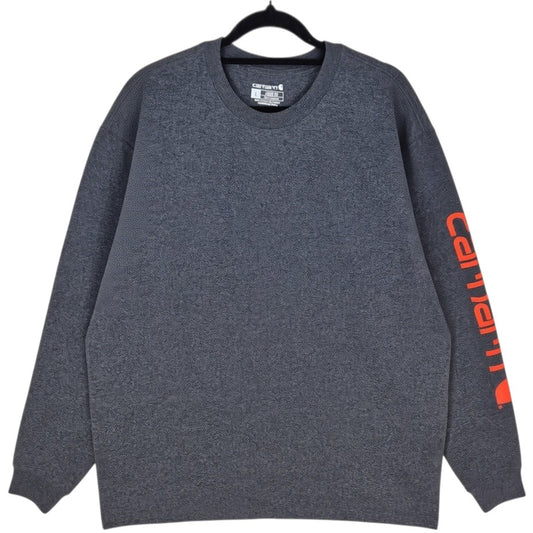 Carhartt Dark Grey Long Sleeve Loose Fit Tee Shirt Size L
