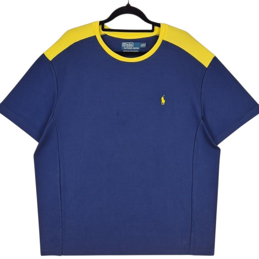 Vintage Polo Ralph Lauren Dark Blue & Yellow Tee Shirt Size XL