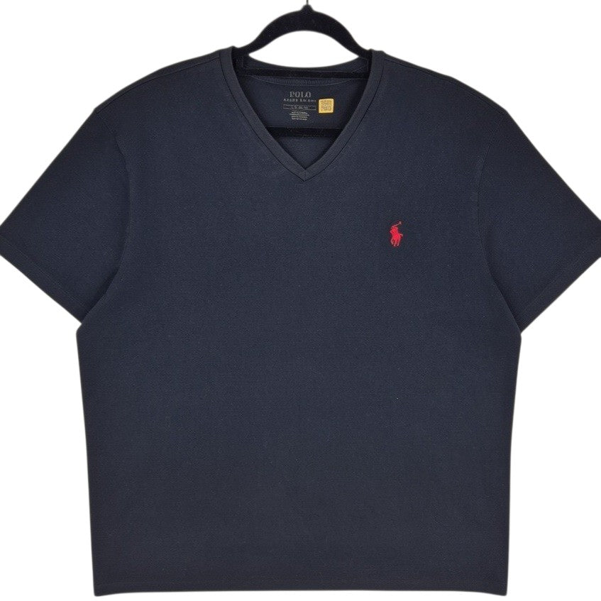 Polo Ralph Lauren Black Basic V Neck Tee Shirt Size L