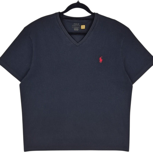 Polo Ralph Lauren Black Basic V Neck Tee Shirt Size L