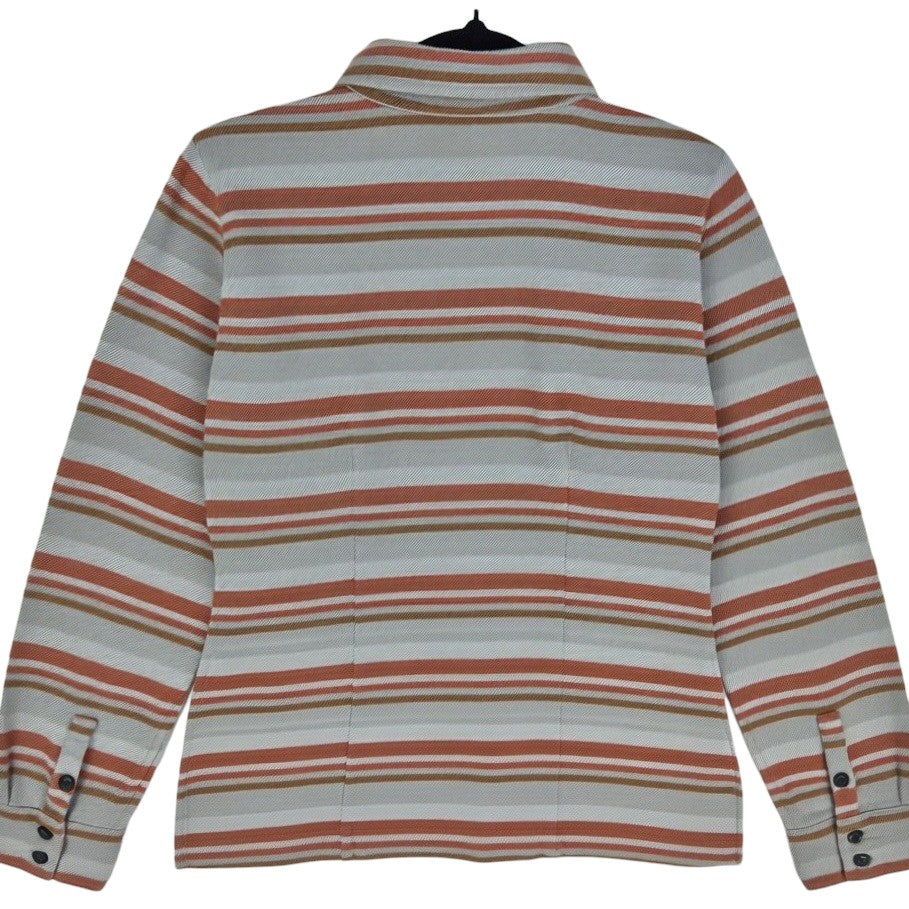 Patagonia Womens Grey & Brown Striped Flannel Button Shirt Size S