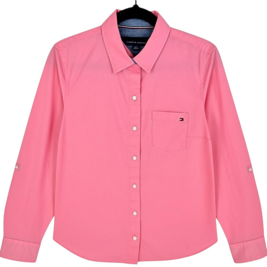Tommy Hilfiger Womens Pink Dress Shirt Size XS