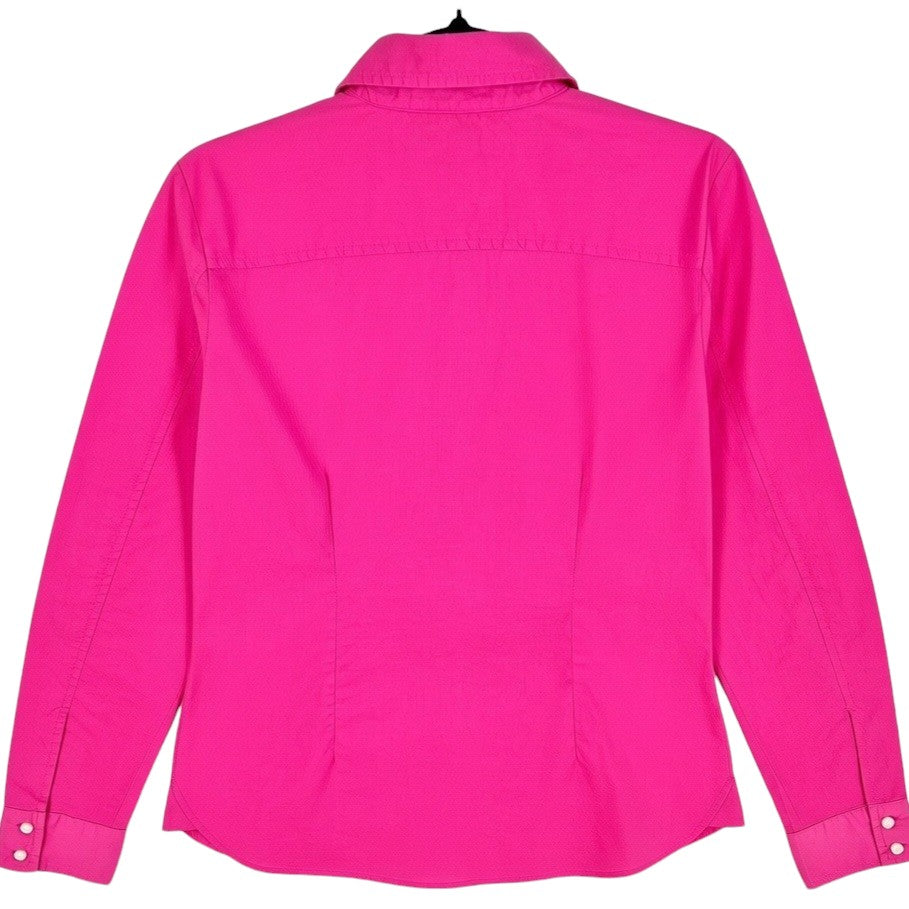 Tommy Hilfiger Womens Hot Pink Button Shirt Size M