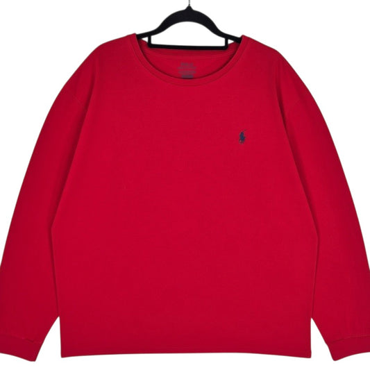 Polo Ralph Lauren Red Long Sleeve Tee Shirt Size XL