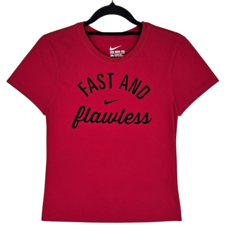 Nike Womens Red Athletic Cut Tee Shirt Size S