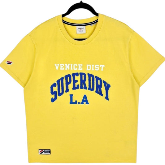 Superdry Yellow Chenille Tee Shirt Size 2XL