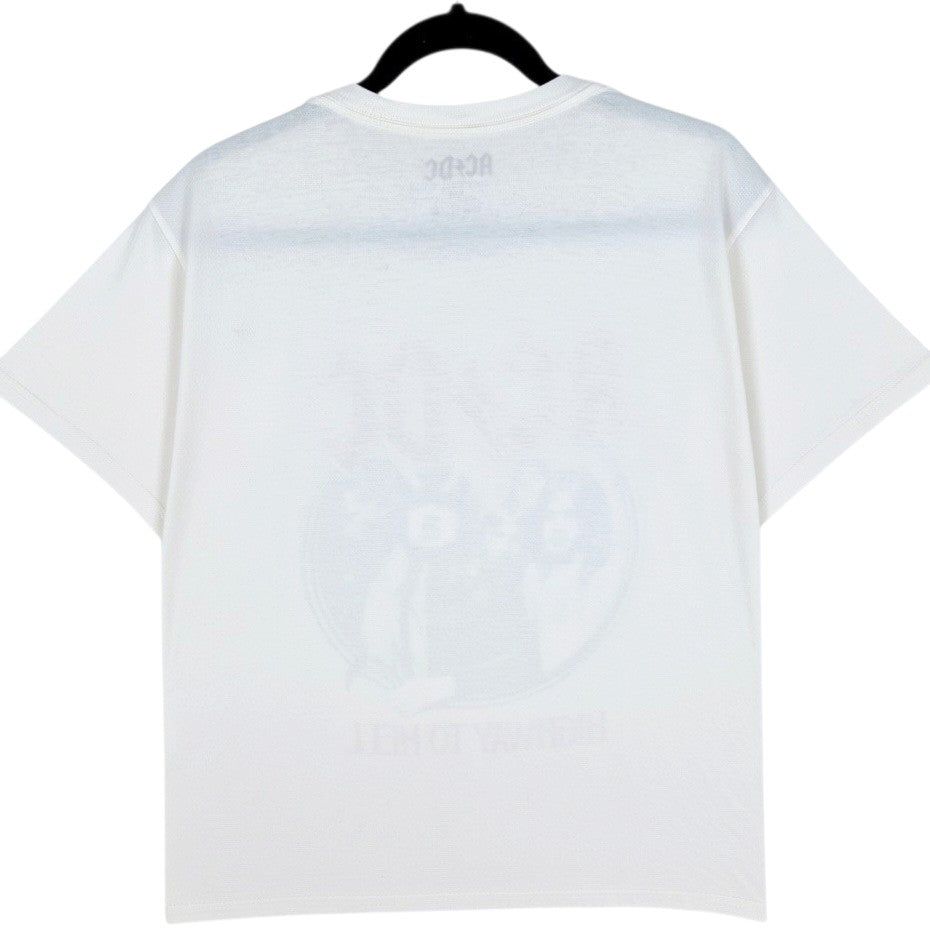 ACDC Highway To Hell Cream White Tee Shirt Size L