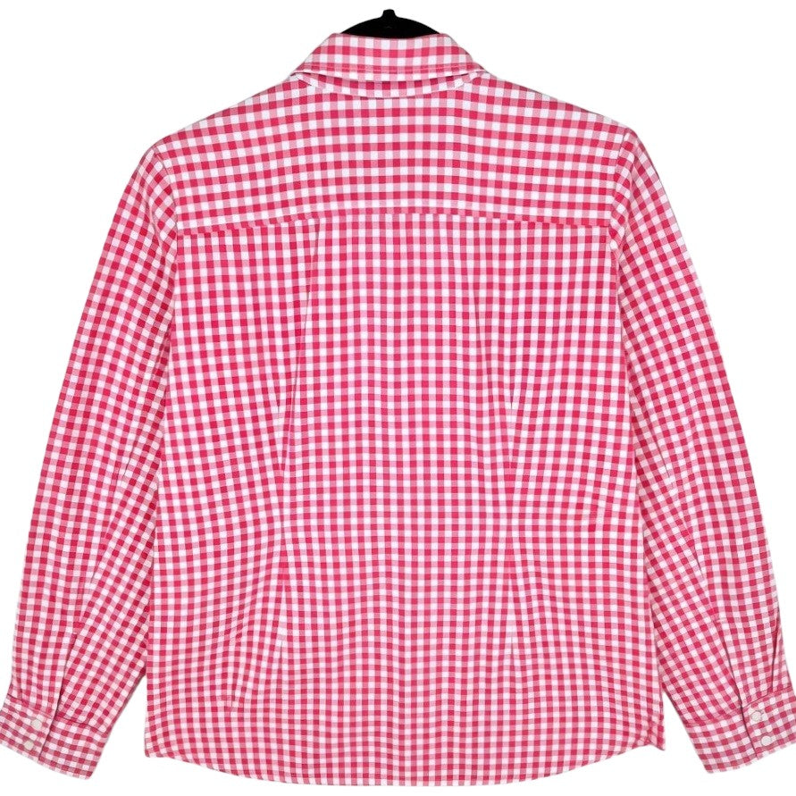 Tommy Hilfiger Womens Pink Checkered Dress Shirt Size L