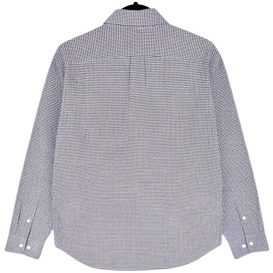 RM Williams Burgundy & Blue Checkered Dress Shirt Size S