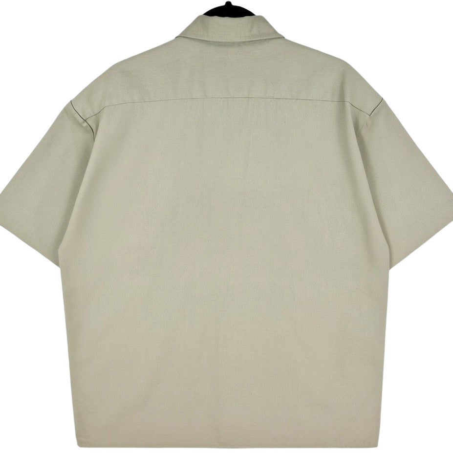 Dickies Light Brown Short Sleeve Button Shirt Size L