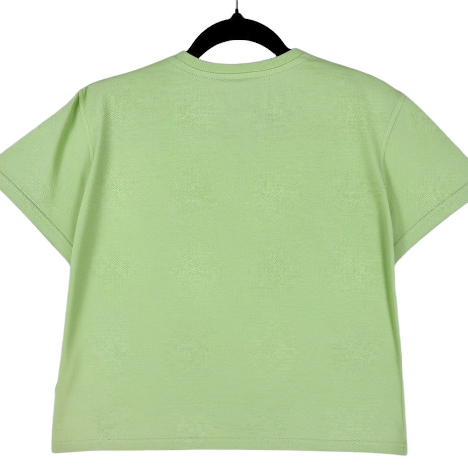Vintage Adidas 90's Womens Green Crop Tee Shirt Size L