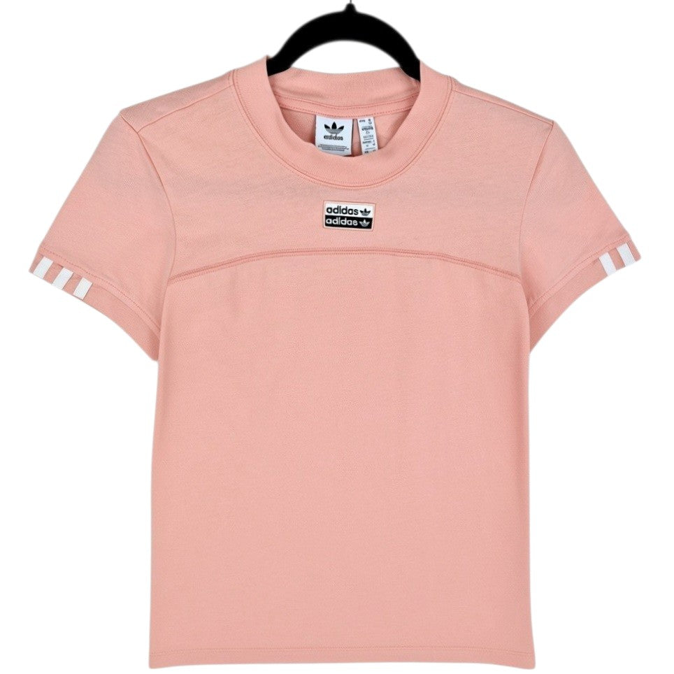 Adidas Womens Peach Pink Tee Shirt Size XS