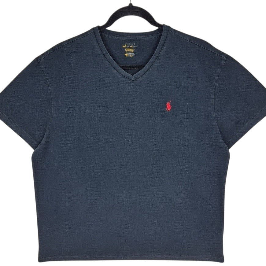Polo Ralph Lauren Black Basic V Neck Tee Shirt Size L