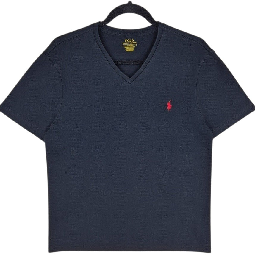 Polo Ralph Lauren Black Basic Slim V Neck Tee Shirt Size L