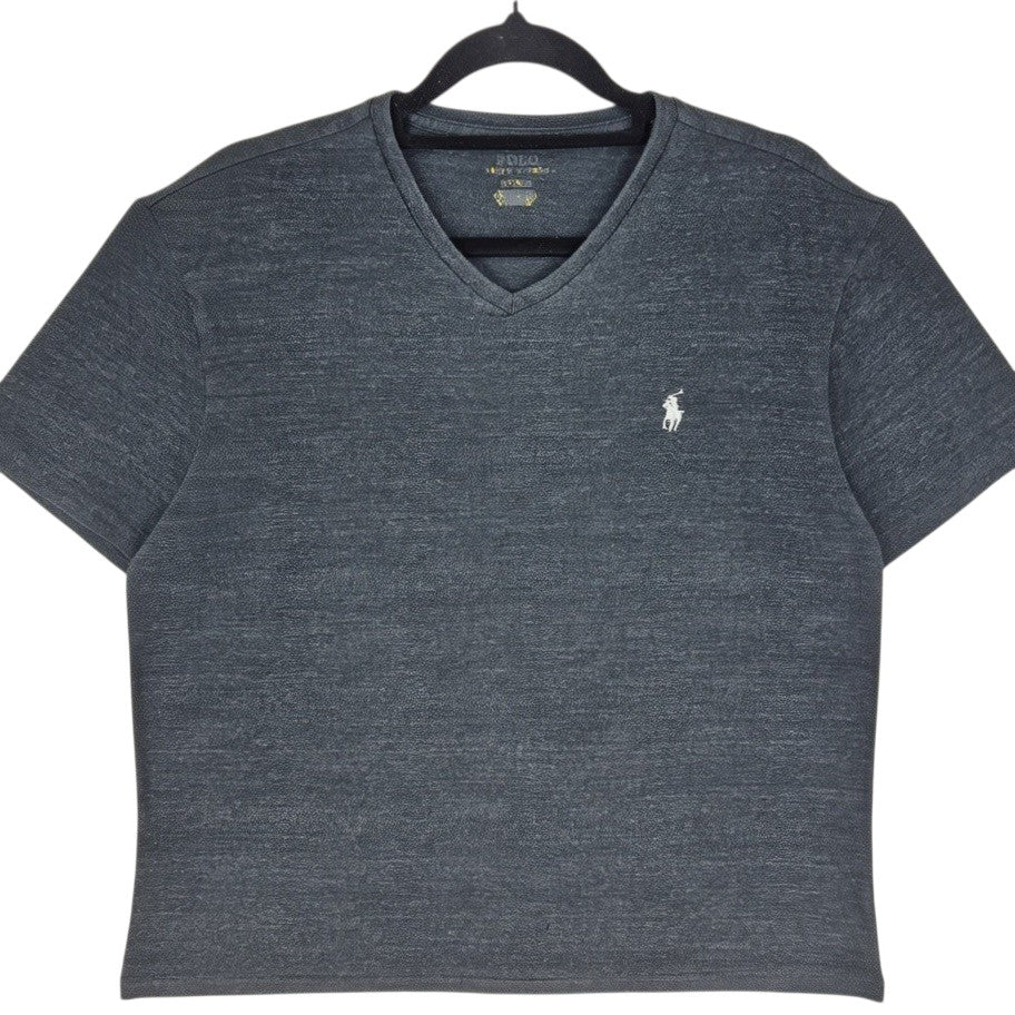 Polo Ralph Lauren Dark Grey V Neck Tee Shirt Size L