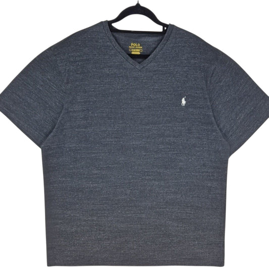 Polo Ralph Lauren Dark Grey Basic V Neck Tee Shirt Size L