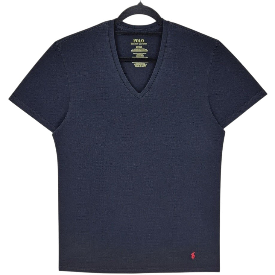 Polo Ralph Lauren Black Basic V Neck Tee Shirt Size M
