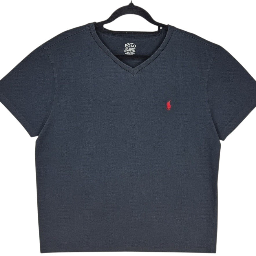Polo Ralph Lauren Black Basic V Neck Tee Shirt Size L