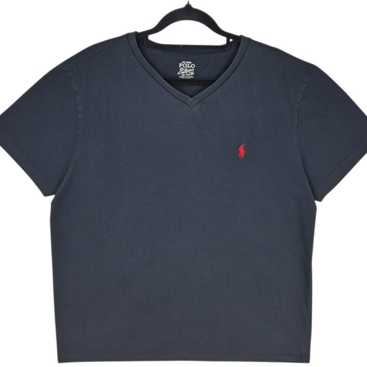 Polo Ralph Lauren Black Basic V Neck Tee Shirt Size L