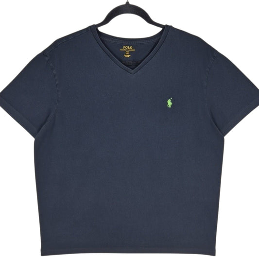 Polo Ralph Lauren Black Basic V Neck Tee Shirt Size L