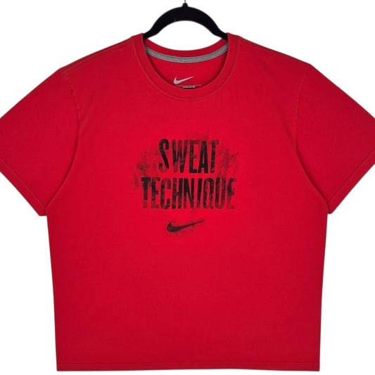 Nike Red Sweat Technique Tee Shirt Size XL