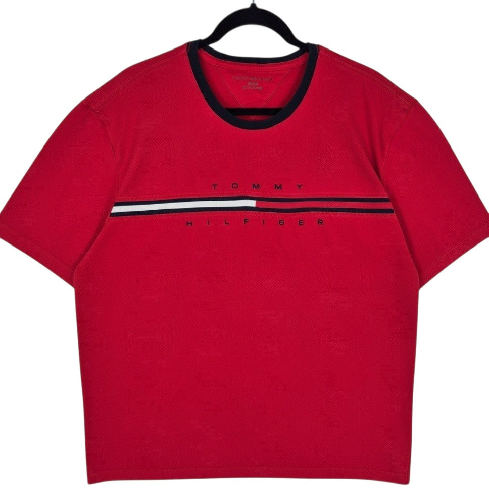 Tommy Hilfiger Red Embroidered Tee Shirt Size 2XL