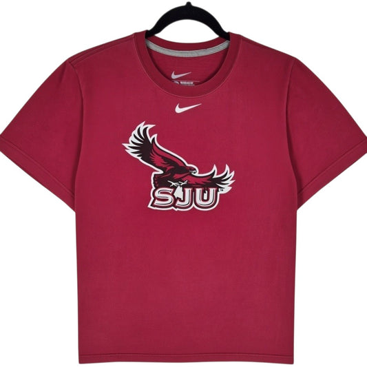 Nike SJU Hawks Burgundy Tee Shirt Size S