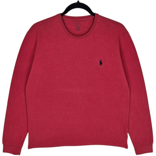 Polo Ralph Lauren Coral Red Basic Long Sleeve Tee Shirt Size M