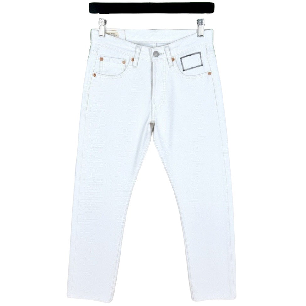 Levis 501 Jeans Justin Timberlake Fresh Leaves White Denim W28