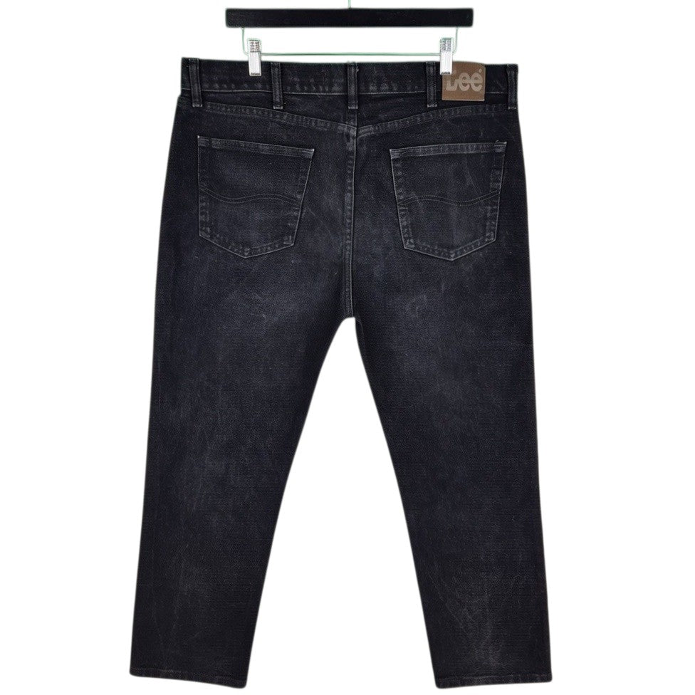 Vintage Lee Jeans Black Heavy Rigid Regular Fit Denim W38