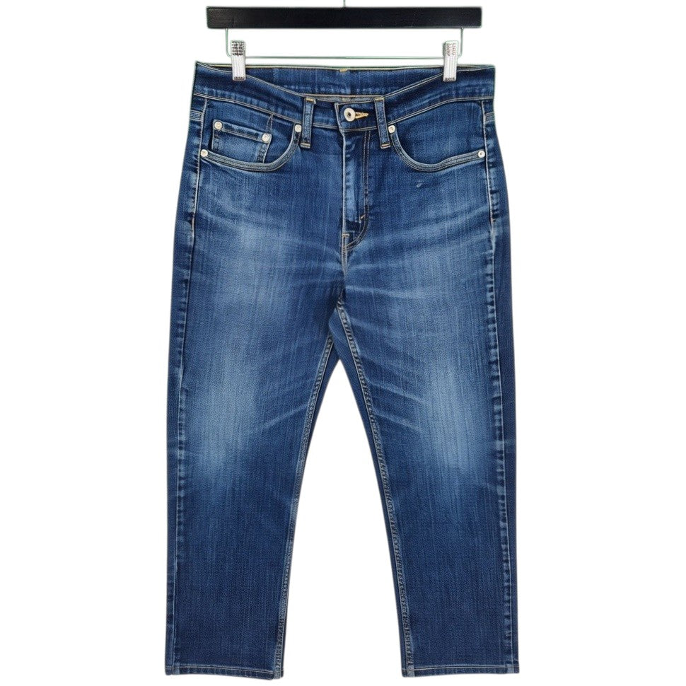 Levis 514 Jeans Dark Blue Straight Leg Crop Denim W31