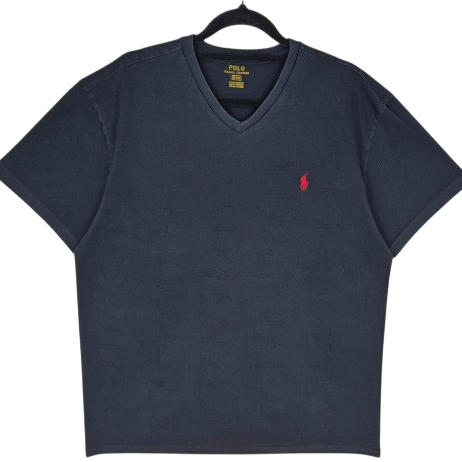 Polo Ralph Lauren Black Basic V Neck Tee Shirt Size M