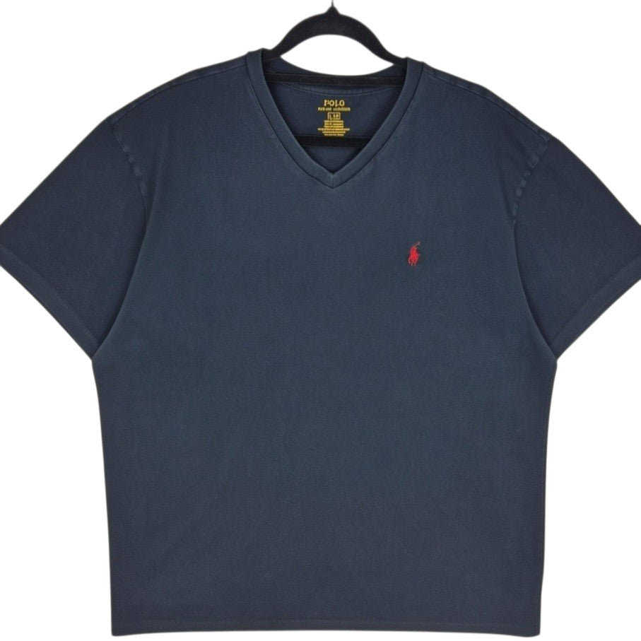 Polo Ralph Lauren Black Basic V Neck Tee Shirt Size L