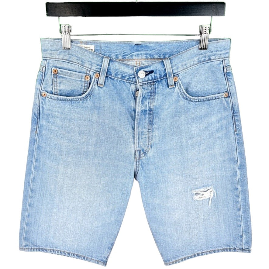Levis Premium 501 Jeans Light Blue Denim Shorts W30