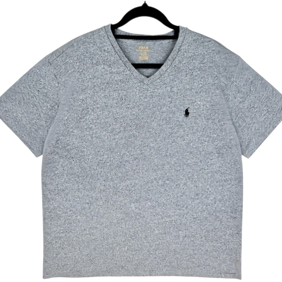 Polo Ralph Lauren Grey Basic V Neck Tee Shirt Size L