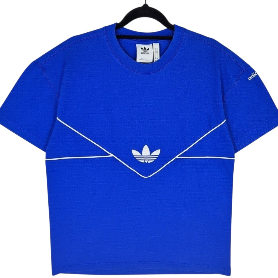 Adidas Blue Embroidered Tee Shirt Size M