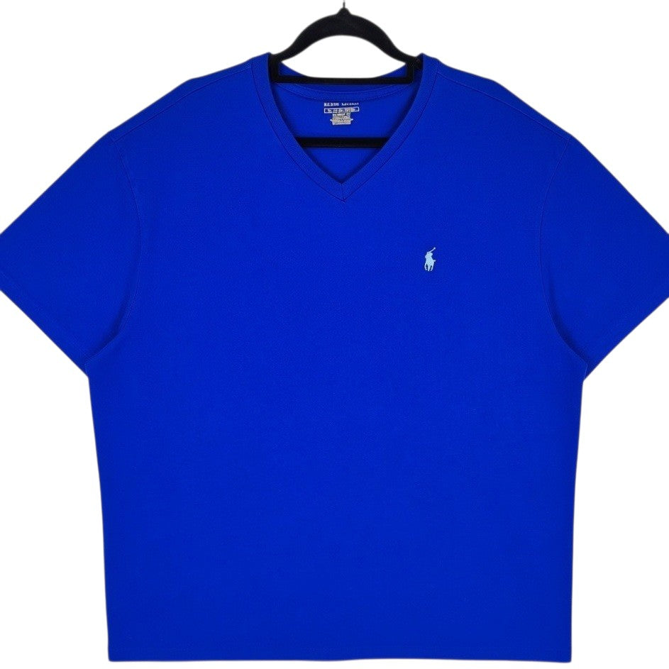 Polo Ralph Lauren Blue Basic V Neck Tee Shirt Size XL