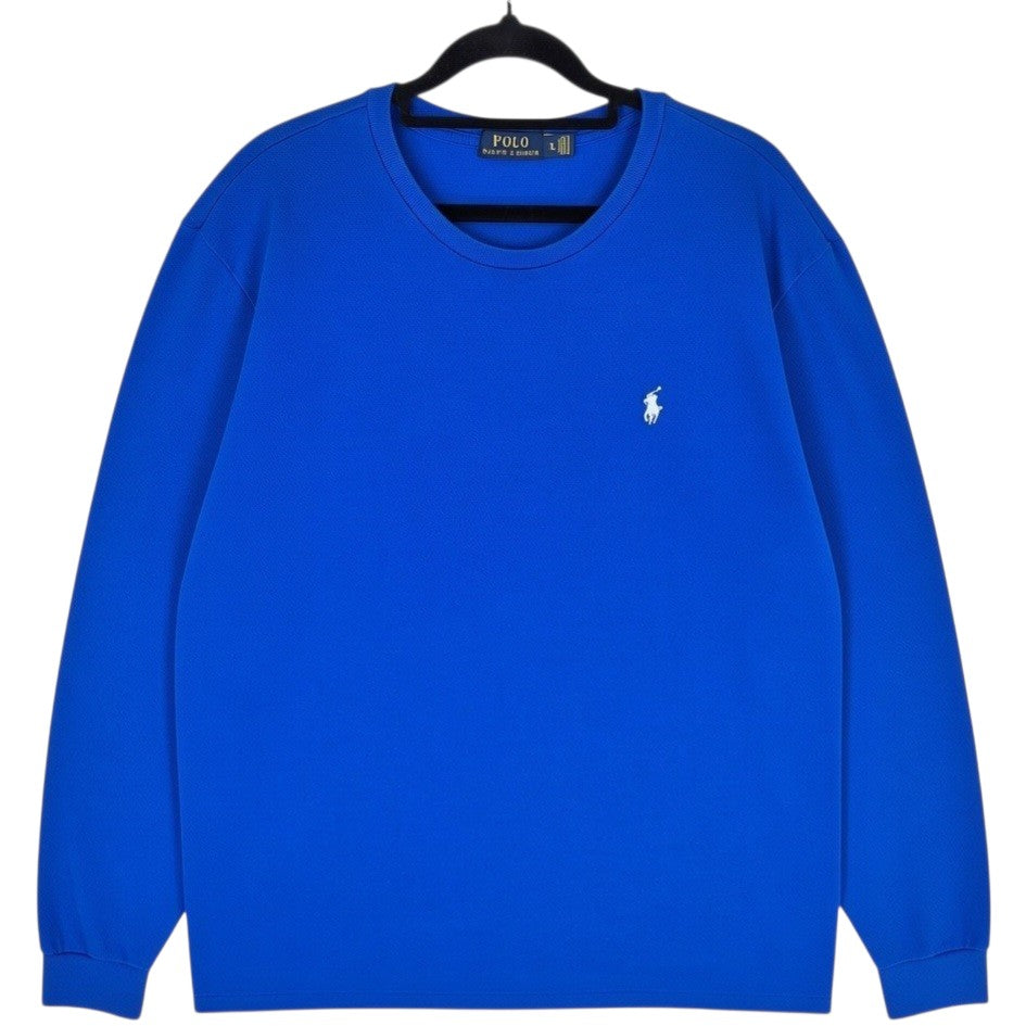 Polo Ralph Lauren Blue Long Sleeve Mesh Tee Shirt Size XL