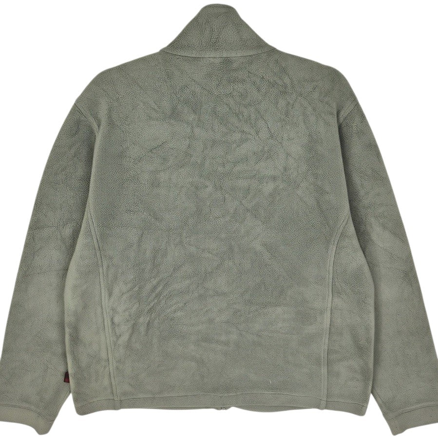 Woolrich Womens Green Fleece Zip Jumper Size M