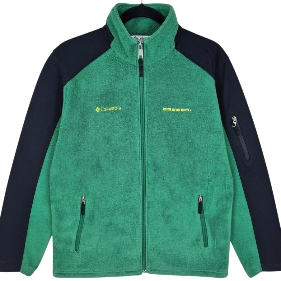Columbia Oregon Ducks Green & Black Fleece Zip Jumper Size M