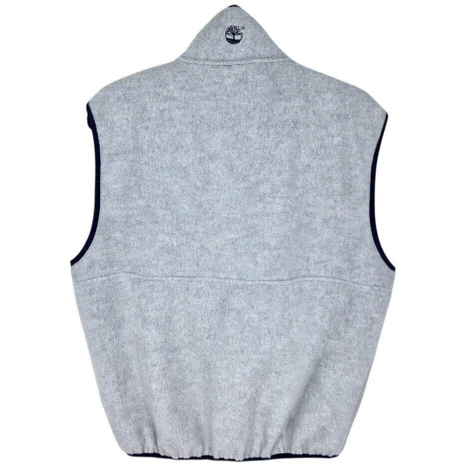 Vintage Timberland 90's Light Grey Fleece Vest Size S